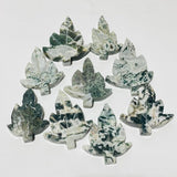 Moss Agate Sycamore Tree Leaf Carving Wholesale - Wholesale Crystals