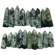 Moss Agate tower 2-3.5in(5-8.9cm) wholesale -Wholesale Crystals