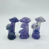 Mushroom Tree Moss Agate&Fluorite Carving Wholesale -Wholesale Crystals