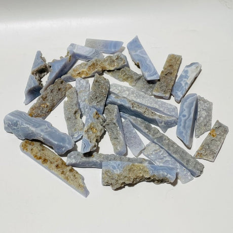 Natural Blue Lace Agate Leftover Chips Wholesale Clearance -Wholesale Crystals