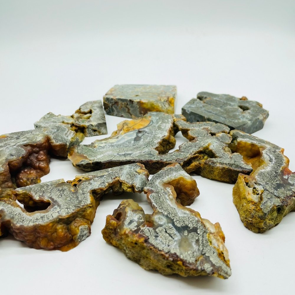 Natural Free Form Geode Flower Pyrite Mixed Agate Slab Wholesale -Wholesale Crystals