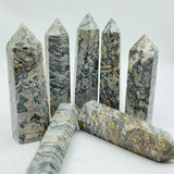 Natural Gray Lace Agate Point Crystal Tower Wholesale -Wholesale Crystals