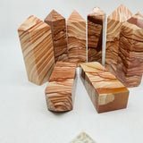 Natural Petrified Wood Four-Sided Tower Points Wholesale -Wholesale Crystals