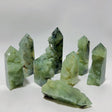 Natural Prehnite Tower One Side Raw Points Wholesale -Wholesale Crystals