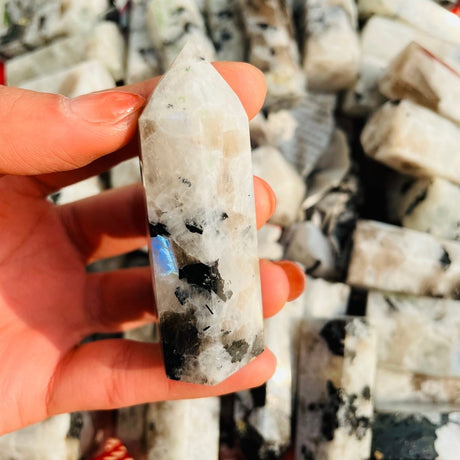 Natural Rainbow Moonstone Tower Points Wholesale -Wholesale Crystals