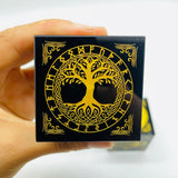 Obsidian Cube Hand of Fatima Cross with Wings Wholesale -Wholesale Crystals