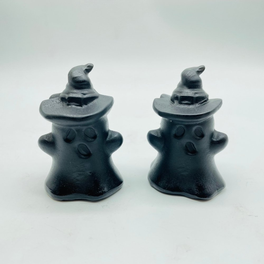 Obsidian Ghost With Wizard Hat Carving Wholesale -Wholesale Crystals