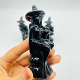 Obsidian Witch Ride Broom Carving Wholesale -Wholesale Crystals