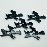 Obsidian Witch Riding A Broom Carving Wholesale -Wholesale Crystals