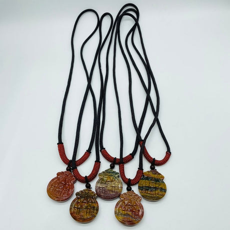 Ocean Jasper Castle Carving Pendant Wholesale -Wholesale Crystals