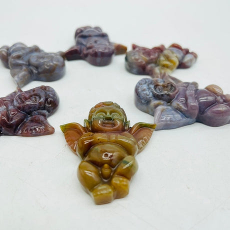 Ocean Jasper Cute Cupid Boy Angel Carving -Wholesale Crystals