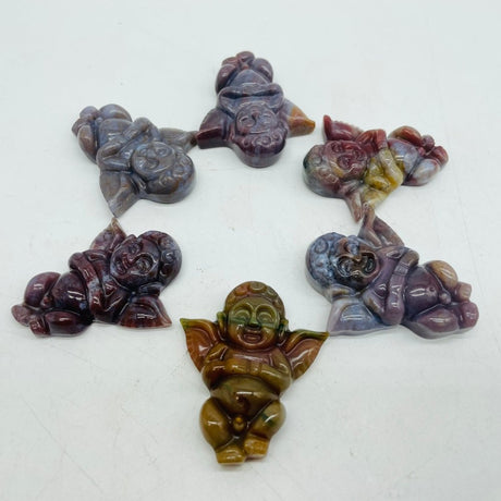 Ocean Jasper Cute Cupid Boy Angel Carving -Wholesale Crystals