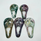 Ocean Jasper Ghost Mask Carving Halloween Wholesale -Wholesale Crystals