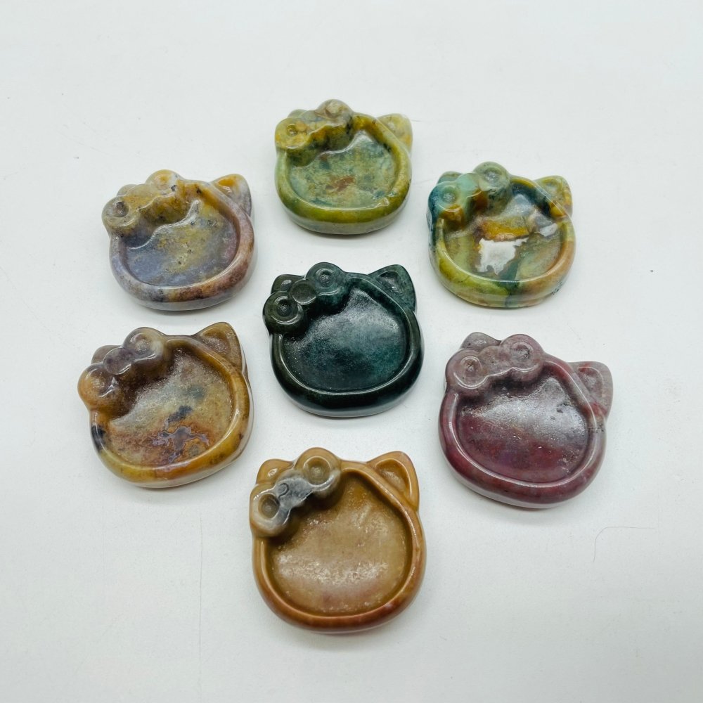 Ocean Jasper Hello Kitty Small Bowl Wholesale -Wholesale Crystals