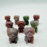 Ocean Jasper Pug Dog Carving Wholesale -Wholesale Crystals