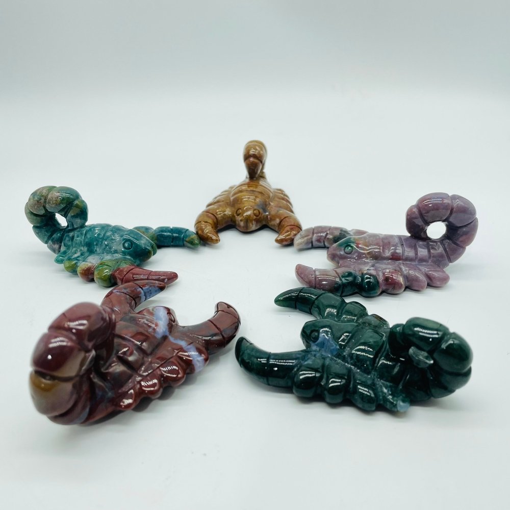 Ocean Jasper Scorpion Carving Crystal Wholesale -Wholesale Crystals