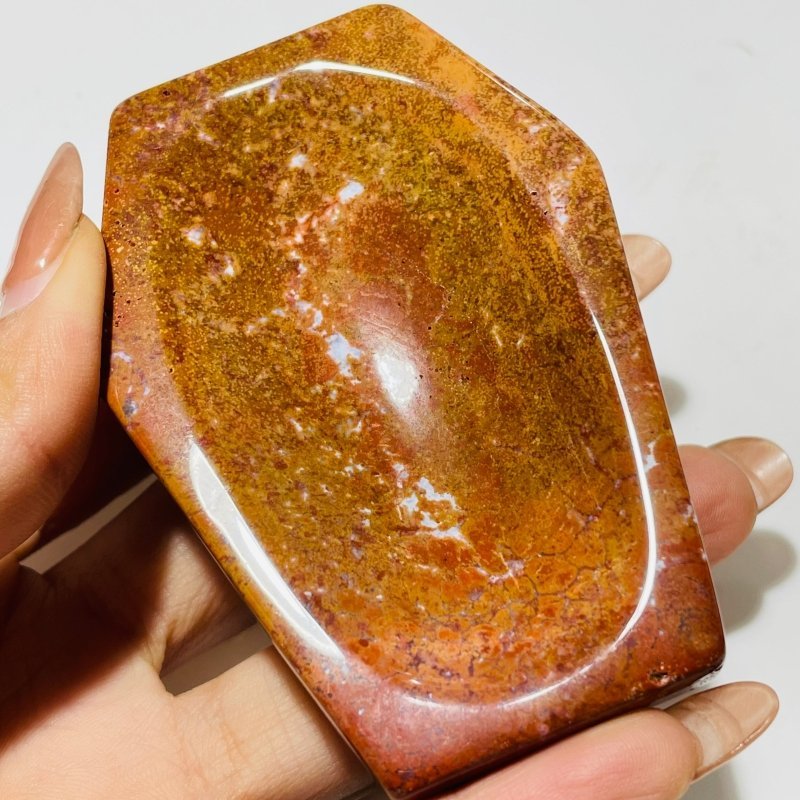 Orange Ocean Jasper Bowl Coffin Wholesale - Wholesale Crystals