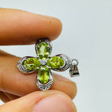 Peridot Round Cut Faceted Stone Pendant Charm Wholesale -Wholesale Crystals
