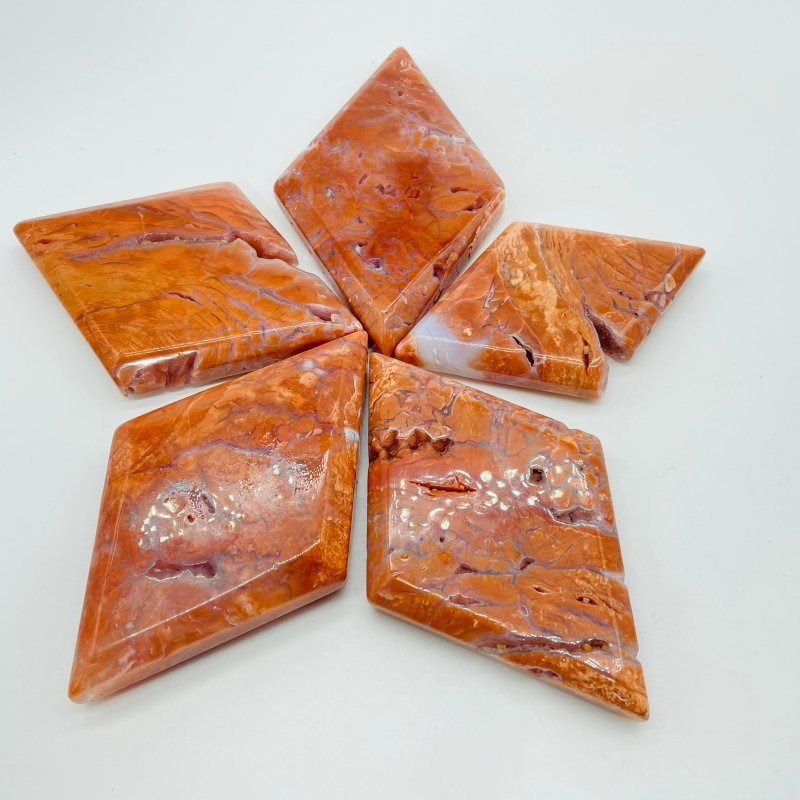 Pink Agate Rhombus Shaped Wholesale - Wholesale Crystals