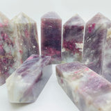 Pink Tourmaline Fat Four-Sided Tower Point Wholesale -Wholesale Crystals