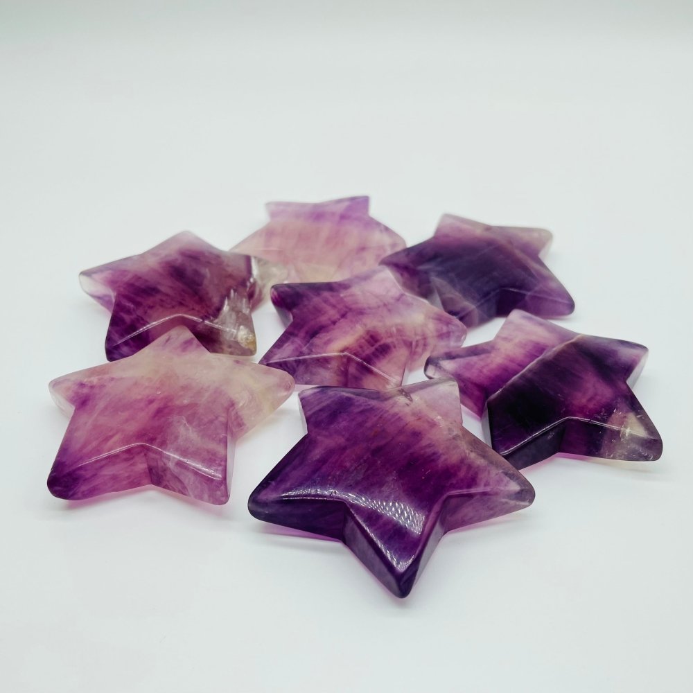 Purple Fluorite Star & Moon Carving Wholesale -Wholesale Crystals