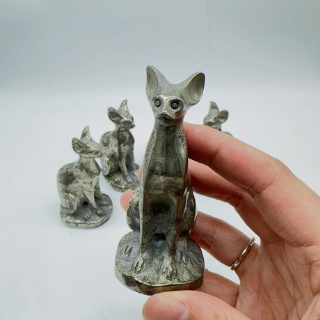 Pyrite Sphynx Hairless Cat Carving Animal Wholesale -Wholesale Crystals