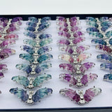 Rainbow Fluorite Bat Ring Wholesale -Wholesale Crystals