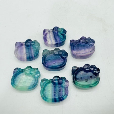 Rainbow Fluorite Hello Kitty Small Bowl Wholesale -Wholesale Crystals