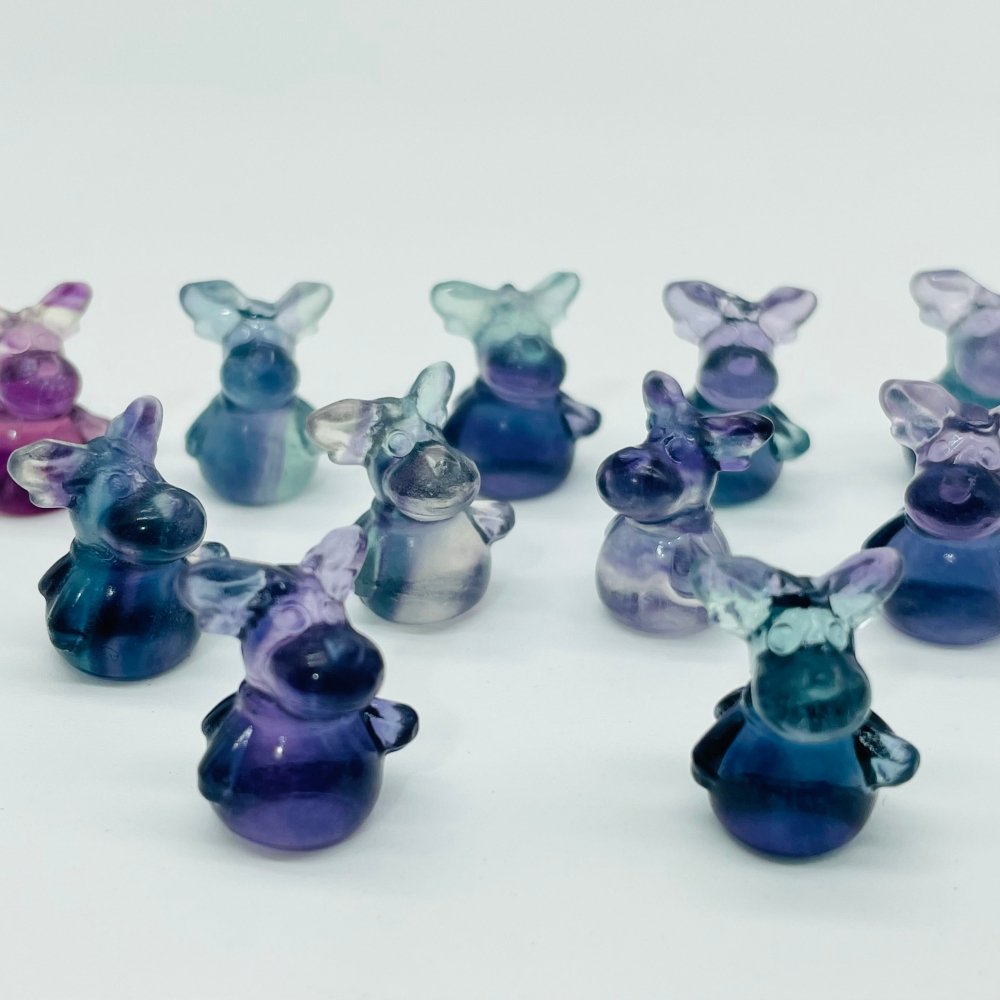 Rainbow Fluorite Mini Moose Carving Wholesale -Wholesale Crystals