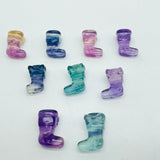 Rainbow Fluorite Sock Christmas Boots Carving Wholesale -Wholesale Crystals