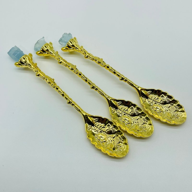 Raw Aquamarine Crystal Coffee Spoon Wholesale - Wholesale Crystals