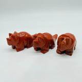 Red Jasper Three Horns Dinosaur Carving Wholesale -Wholesale Crystals