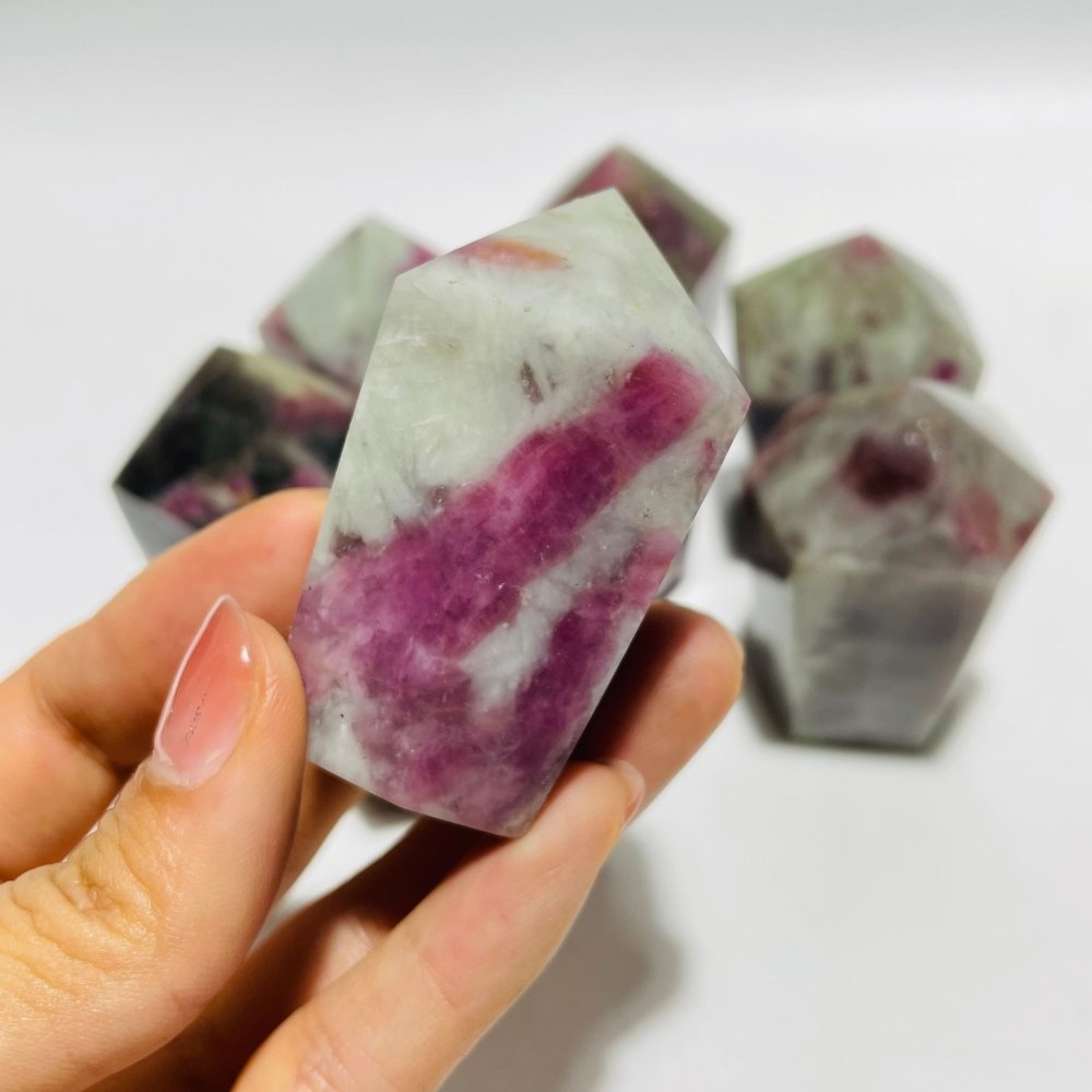 Red Pink Tourmaline CupCake Shape Tower Points Wholesale -Wholesale Crystals