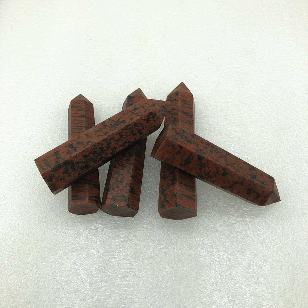 Red Sesame Marble Point Crystal Tower 2-3.6in -Wholesale Crystals