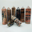 Red Snowflake Obsidian Tower Points Wholesale -Wholesale Crystals