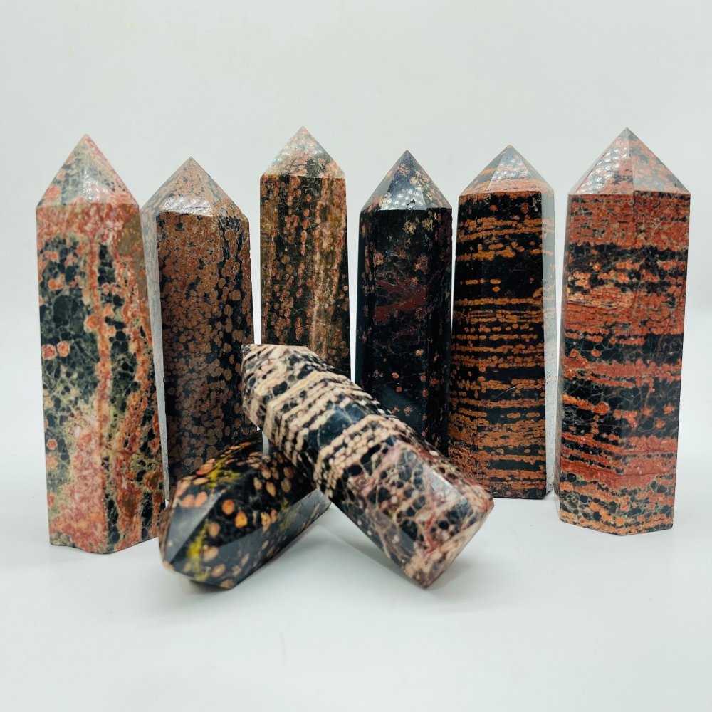 Red Snowflake Obsidian Tower Points Wholesale -Wholesale Crystals
