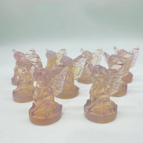 Rose Opalite Baby Angel Carving Wholesale -Wholesale Crystals