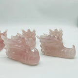 Rose Quartz Dragon Head Carving Wholesale -Wholesale Crystals