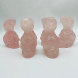 Rose Quartz Eagle Bird Skull Carving Wholesale -Wholesale Crystals