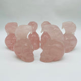Rose Quartz Eagle Bird Skull Carving Wholesale -Wholesale Crystals