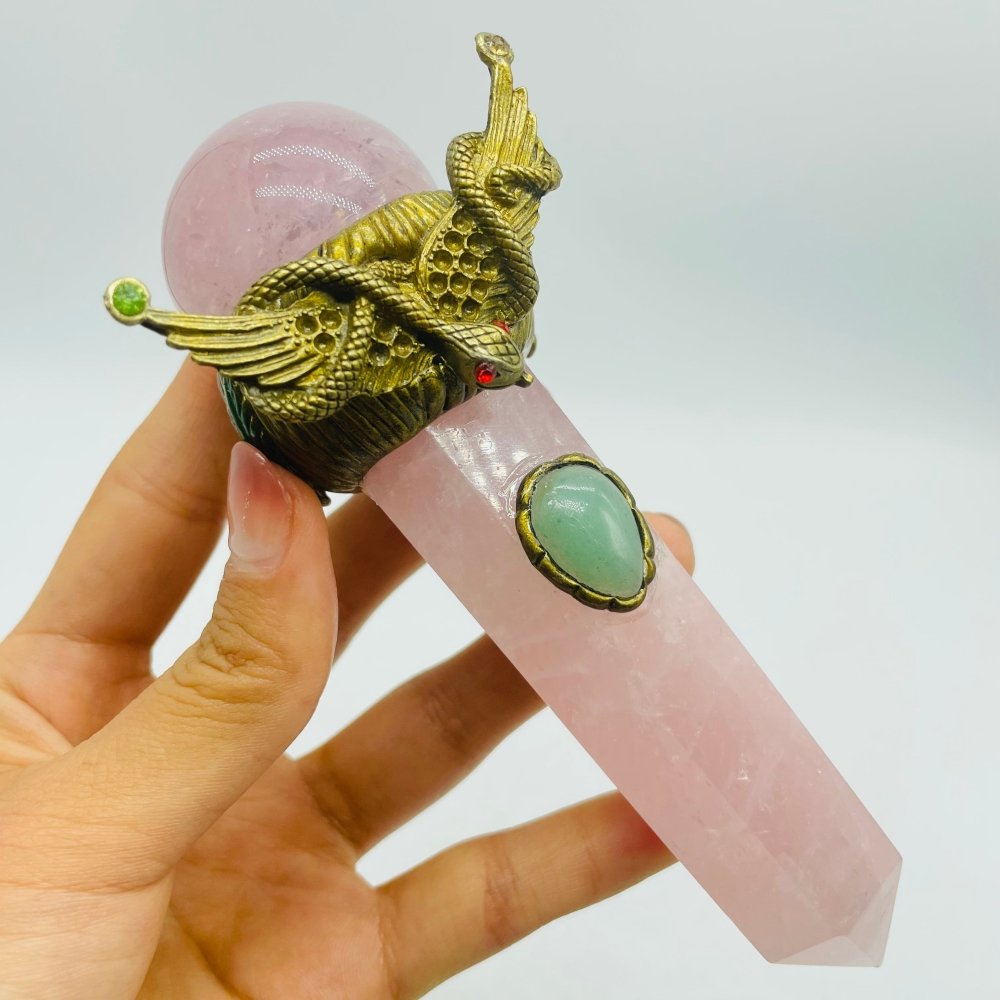 Rose Quartz Magic Wand Carving Crystal Wholesale -Wholesale Crystals