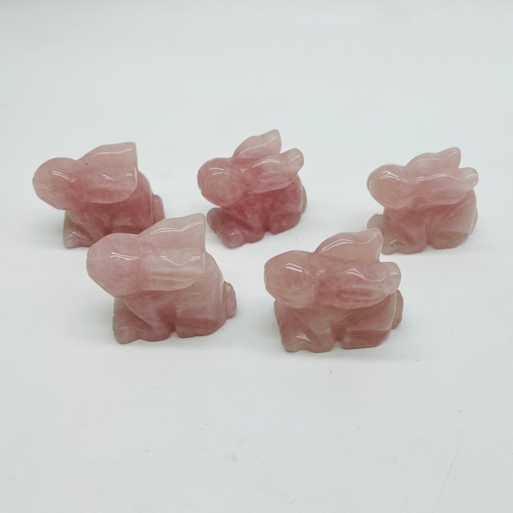 Rose Quartz Rabbit Carving Wholesale -Wholesale Crystals