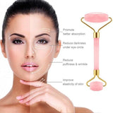 Rose Quartz Roller and Shofar Shape Gua Sha A Set Wholesale -Wholesale Crystals