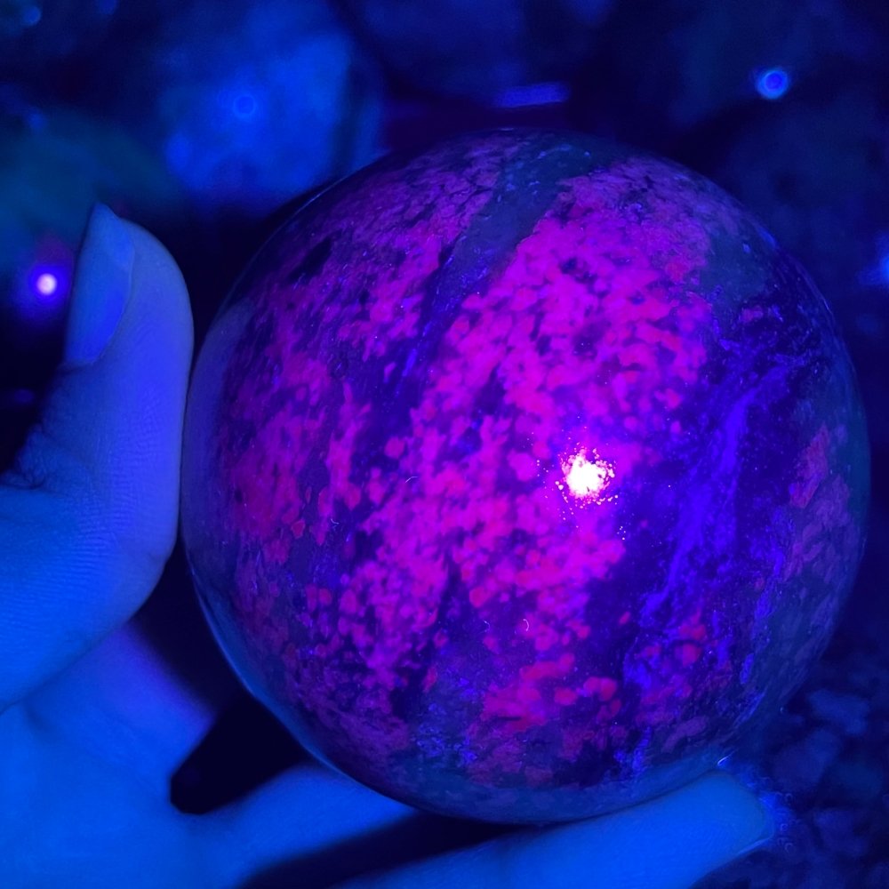 Ruby Mixed Green Mica Spheres Ball Wholesale -Wholesale Crystals