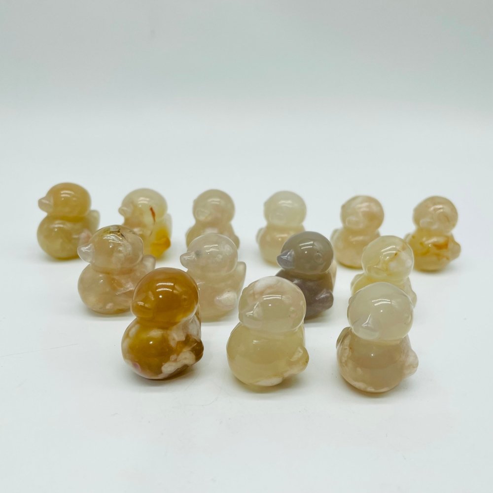 Sakura Agate Duck Carving Wholesale -Wholesale Crystals