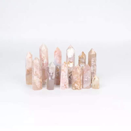Sakura agate tower quartz crystals point -Wholesale Crystals