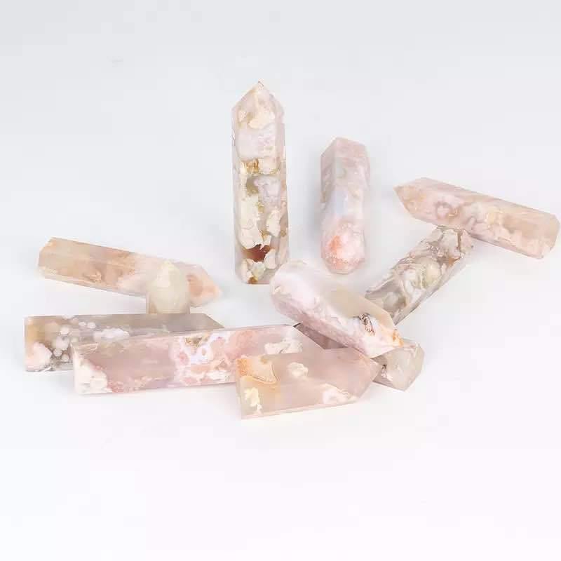 Sakura agate tower quartz crystals point -Wholesale Crystals