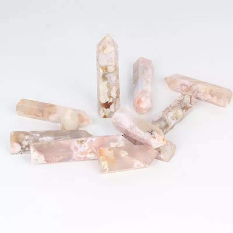 Sakura agate tower quartz crystals point -Wholesale Crystals