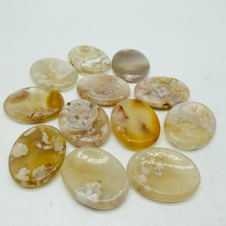 Sakura Flower Agate Worry Stone Wholesale -Wholesale Crystals