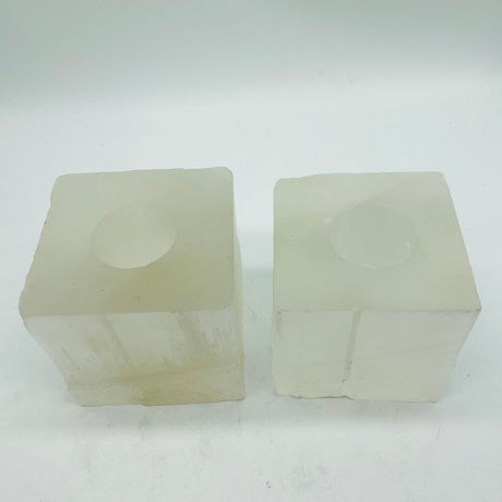 Selenite Square Crystal Candle Holder -Wholesale Crystals